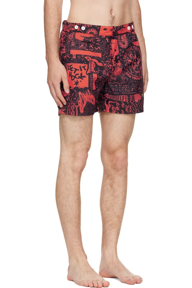 Vivienne Westwood Orange Classic Boxer Swim Shorts, photo 2 of 4 from SSENSE