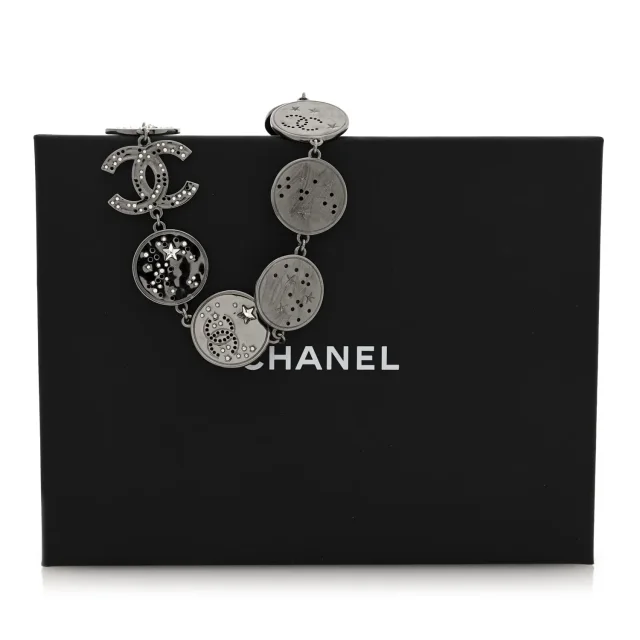 Chanel Ruthenium Crystal Star CC Necklace from FASHIONPHILE, photo 4 of 4