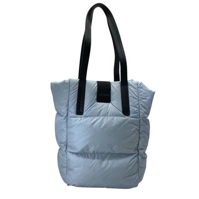 Moncler T Small Sander Tote Bag Nylon Down Leather Feather Lightweight Force in Nylon from The Reluxe