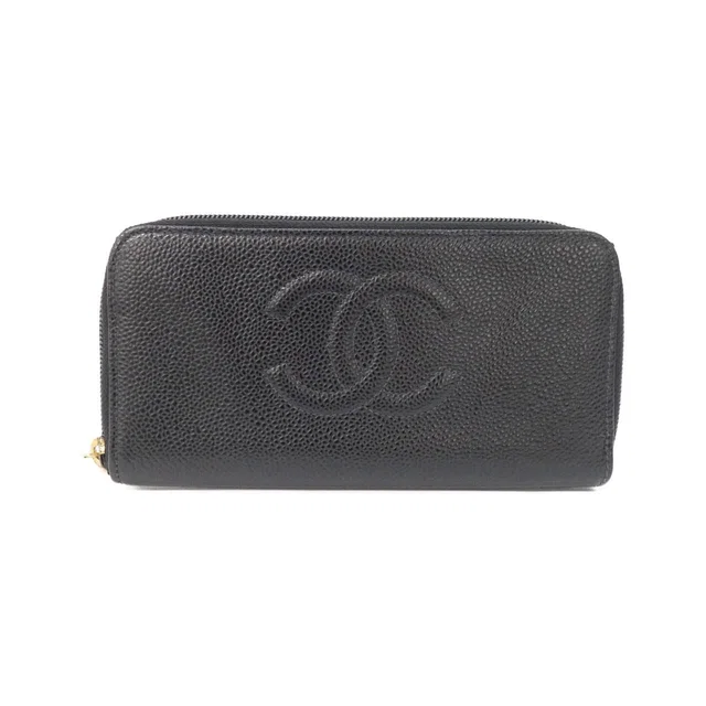 Chanel Vintage Timeless CC Line Wallet in Caviar leather from The Reluxe