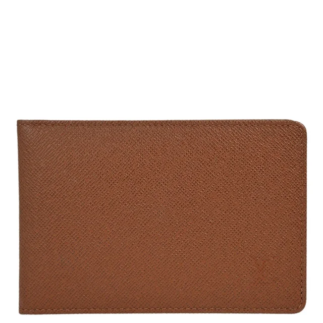 Louis Vuitton 2002 Brown Taiga Pass Case MB0072A Small Good in Brown Leather from AMORE Vintage Tokyo