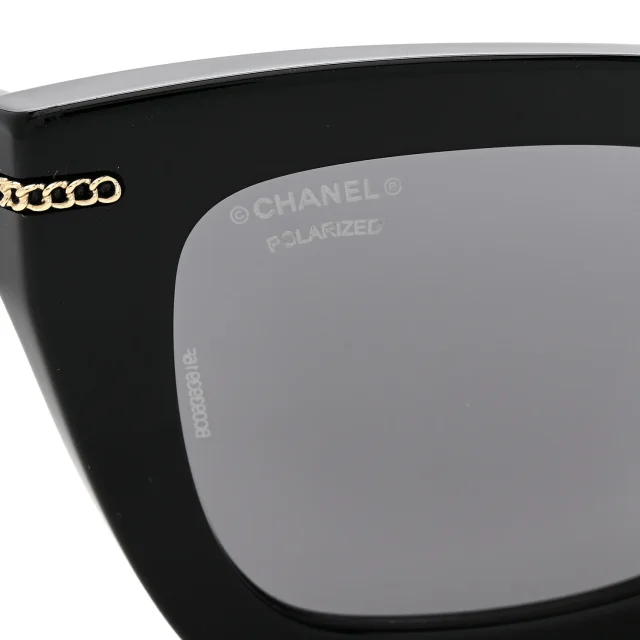 Chanel Acetate Square Sunglasses 5509-A Black in Black from FASHIONPHILE, photo 7 of 9