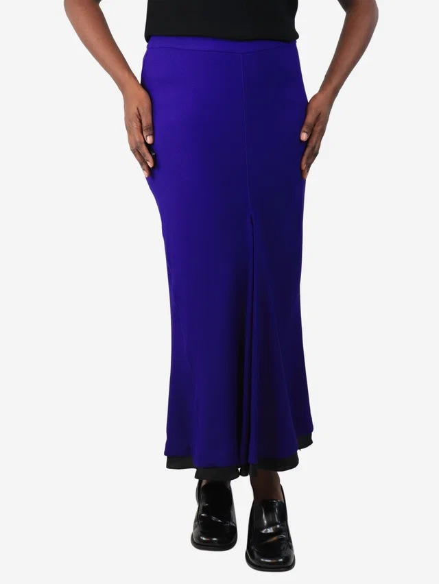 Marni Purple crepe midi skirt - size UK 10 in Purple from Sign of the Times
