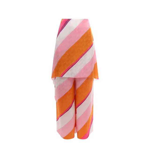 Fendi Multicolor Silk Casual Pants in Multicolor Silk from HEWI