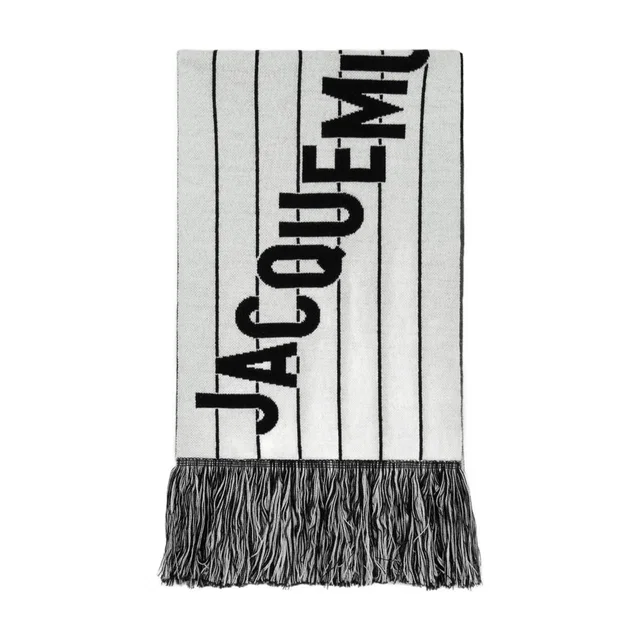 Jacquemus Scarf — Black Wool Scarfs in Black Wool from HEWI