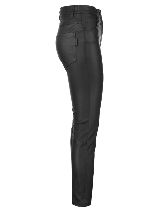 Brunello Cucinelli Stretch Nappa Leather Slim Trousers With Shiny Tab, photo 3 of 4 from Balardi