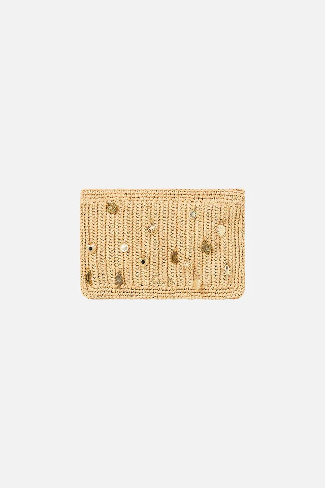 Camilla eBoutique RAFFIA CLUTCH WITH CHARMS NATURAL from CAMILLA, photo 1 of 1