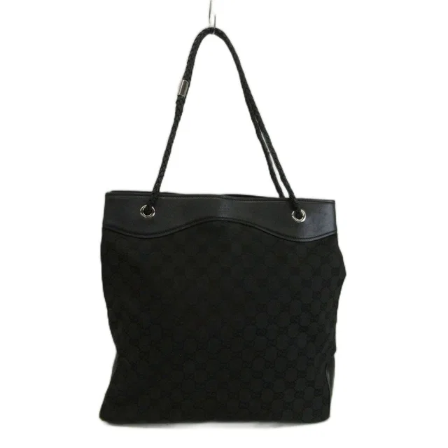 Gucci GG Canvas Gifford Tote Bag All Over Print Logo Black in Black Canvas from The Reluxe