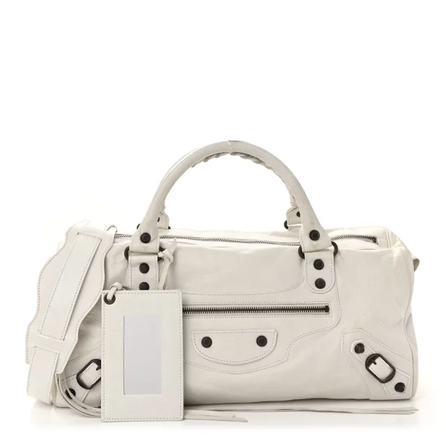 Balenciaga Agneau Classic Hardware Twiggy White in White Lambskin from FASHIONPHILE, photo 2 of 12