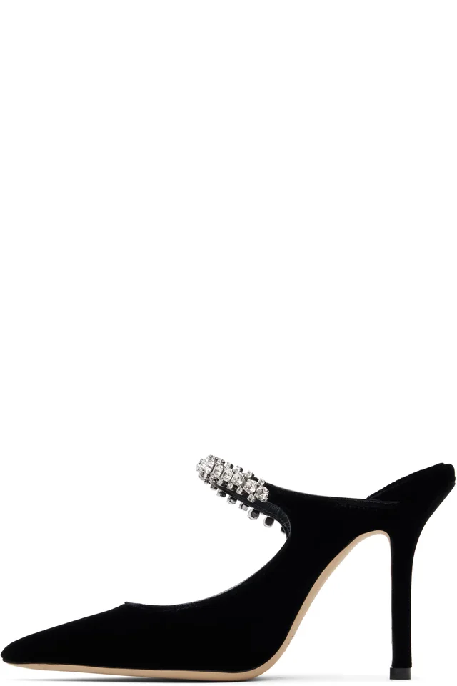 Jimmy Choo Black Bing 100 Heels, photo 3 of 5 from SSENSE