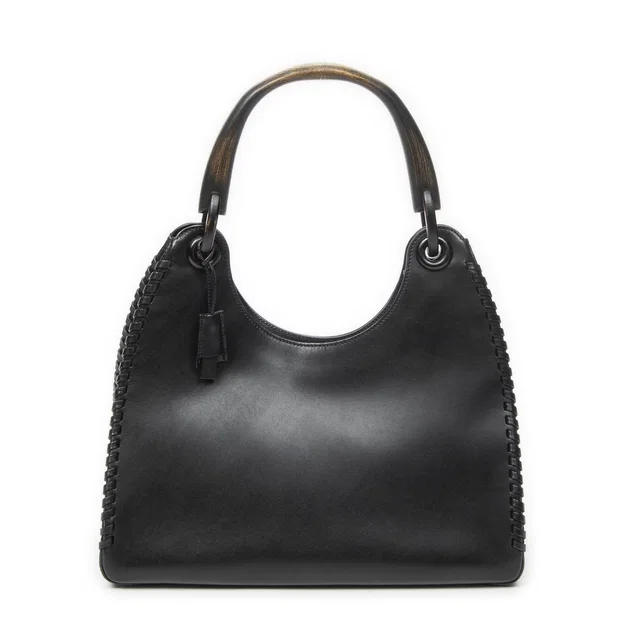 Gucci Whip Stitch Hobo Black Smooth Calfskin in Black Calfskin from The Reluxe