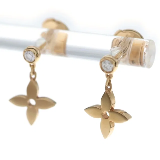 Louis Vuitton Monogram Idylle Earrings Pink Gold in Pink from The Reluxe