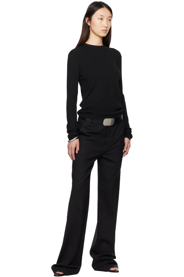 Fear of God ESSENTIALS Black Soft Rib Long Sleeve T-shirt, photo 4 of 4 from SSENSE