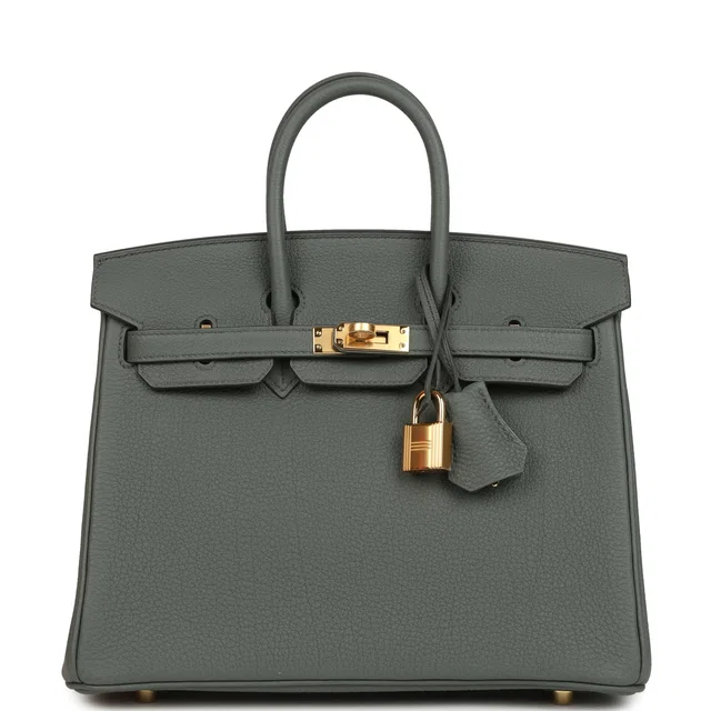 Hermès Birkin 25 Vert Amande Togo Gold Hardware in Green Togo leather from Madison Avenue Couture