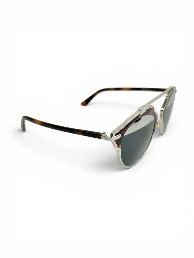 Dior Tortoise Shell & Silver SoReal Sunglasses in Silver from Season 2 Consign, photo 4 of 4