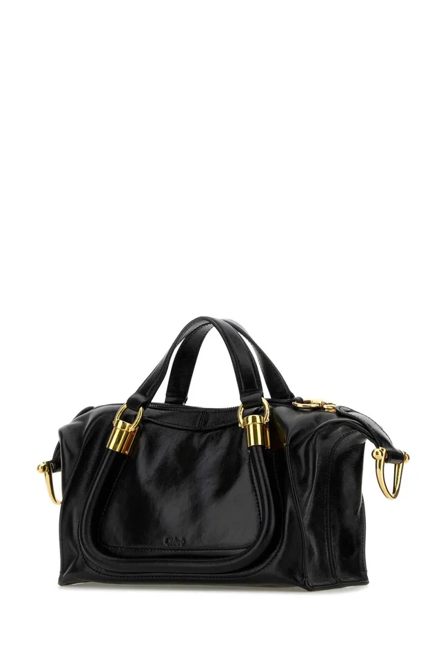 Chloé Paraty 24 Top Handle Bag — Black in Black Calfskin from HEWI, photo 2 of 2