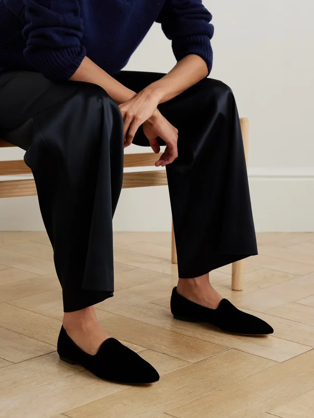 AEYDE Vanna velvet loafers in Black, photo 2 of 2 from NET-A-PORTER (Canada)