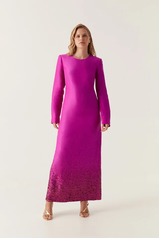 AJE Reflection Sequin Maxi Dress in Pink from Aje, photo 1 of 1