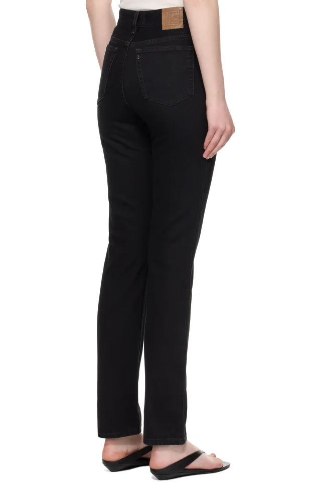TOTEME Black High Slim Jeans, photo 3 of 4 from SSENSE