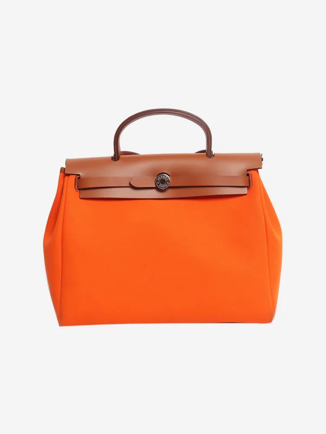 Hermès Orange 31 canvas Herbag in Orange Canvas from Sign of the Times