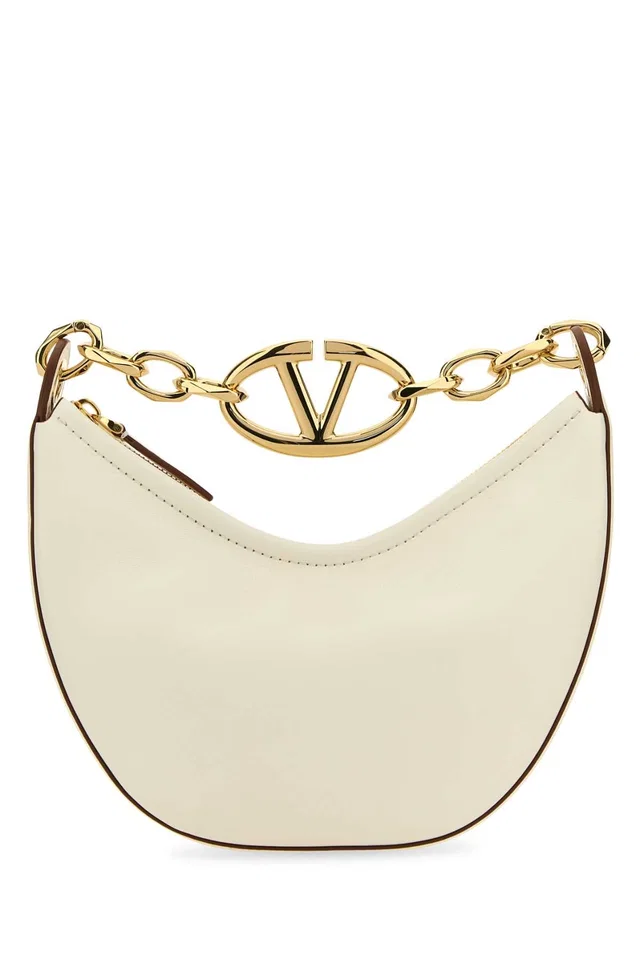 Valentino Garavani Hobo Bag — Ivory in White Lambskin from HEWI