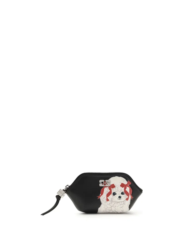 GANNI Bou Coin Purse — Black Polyester Wallets & Purses in Black from HEWI