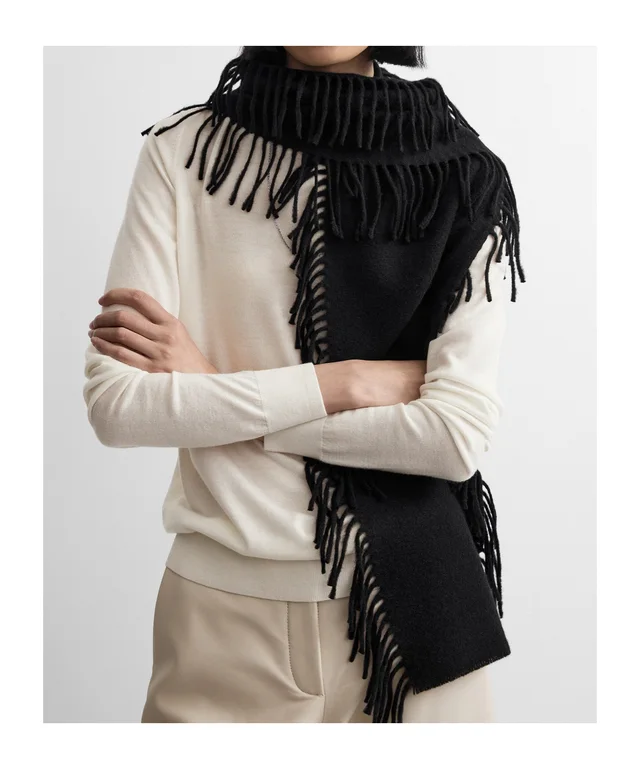 Toteme Cashmere tassel scarf, photo 3 of 4 from SENSER