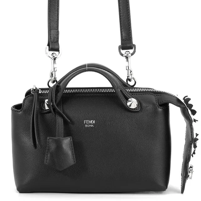 Fendi By the way Black8BL135 Leather Rhinestone Size Mini in Leather from GALLERY RARE