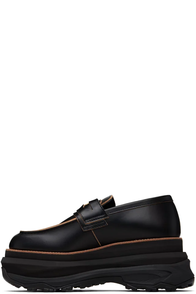 sacai Black Platform Loafers, photo 3 of 5 from SSENSE