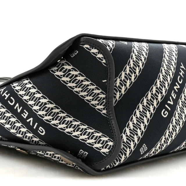 Givenchy Jacquard Medium Bond Tote Oil Blue in Blue Canvas from FASHIONPHILE, photo 10 of 11