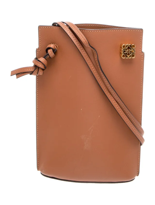 Loewe Leather Dice Pocket 2023 in brown|red Leather from The RealReal