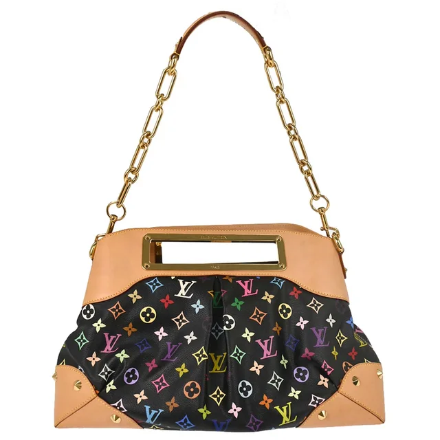 Louis Vuitton 2009 Black Multicolor Judy GM 2way Shoulder Handbag M40254 in Black Canvas from AMORE Vintage Tokyo