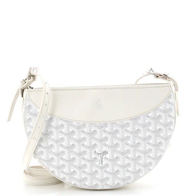 Goyard Hirondelle Shoulder Bag Coated Canvas And Leather in white Coated canvas from Poshmark