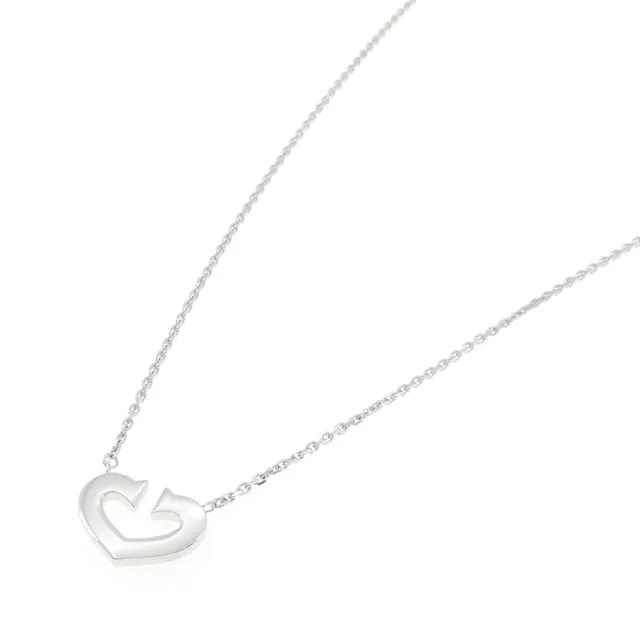 Cartier C Heart 750 White Gold Necklace in White from LuxUness, photo 2 of 2