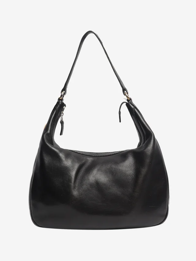 Gucci Vintage black small leather hobo bag in Black Leather from Sign of the Times