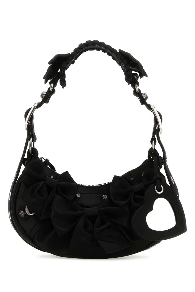 Balenciaga Le Cagole Xs Shoulder Bag — Black in Black Woven leather from HEWI