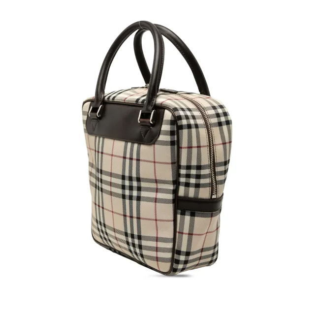 Beige Burberry House Check Canvas Handbag in Beige Canvas from Designer Revival, photo 2 of 7