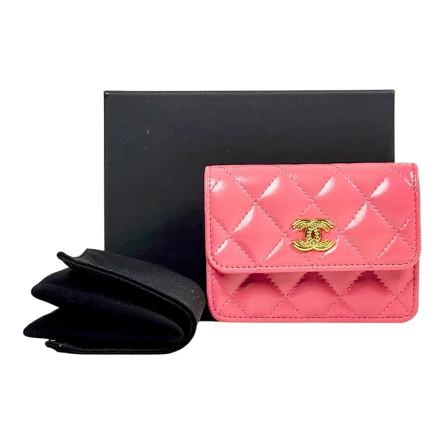 Chanel Pink Cardholder With Crossbody Chain Bag in Pink from Luxury Promise