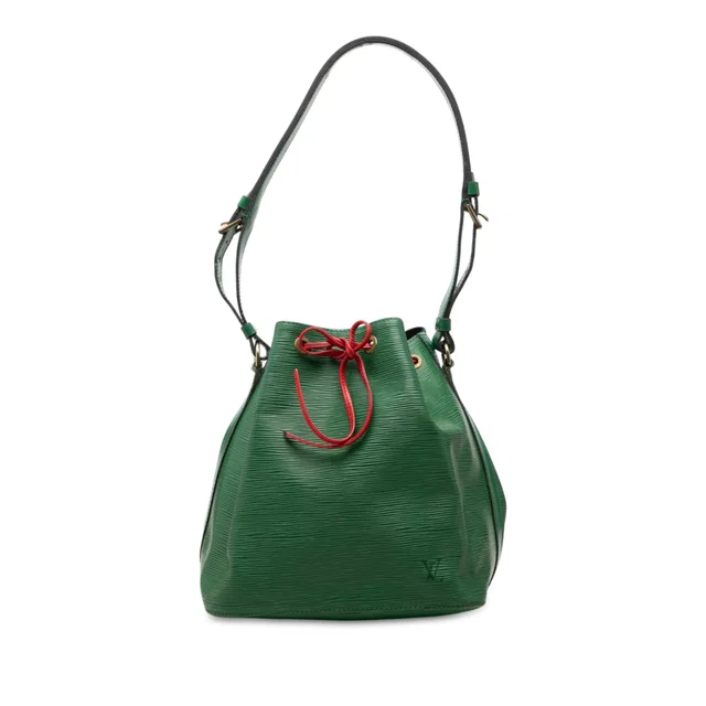 Green Louis Vuitton Epi Petit Bicolor Noe Bucket Bag in Green Leather from Designer Revival
