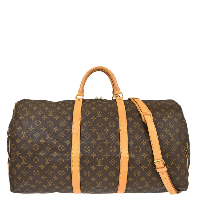 Louis Vuitton Monogram Keepall Bandouliere 60 Duffle Bag M41412 in Coated canvas from AMORE Vintage Tokyo