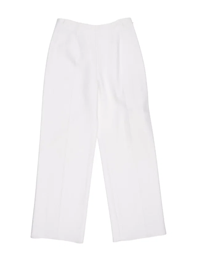 Alaïa Wide Leg Pants in white from The RealReal