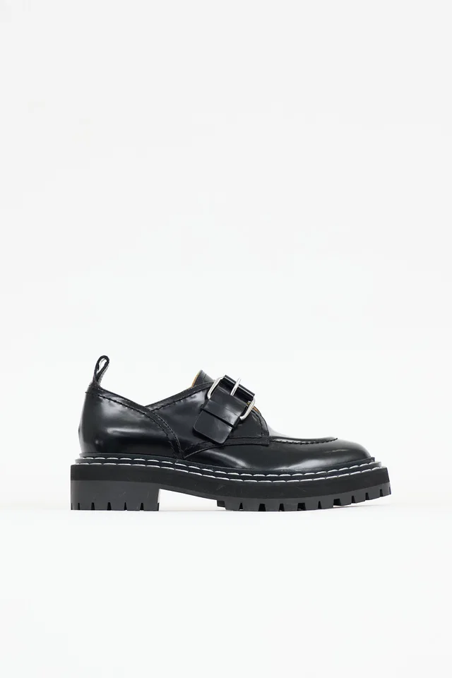 Proenza Schouler Leather Buckled Loafer in Leather from VSP Consignment