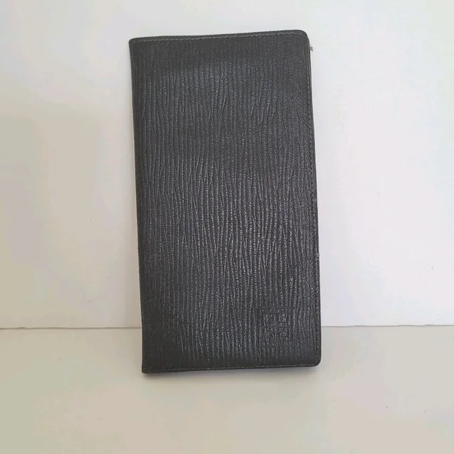 Givenchy Vintage Wallet Black Bifold Logo Large Checkbook Unisex Slim Leather in black Leather from Poshmark