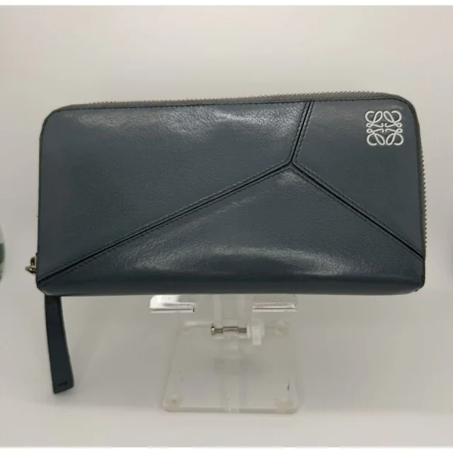 Loewe Puzzle Anagram Leather Zip Around Long Wallet Blue/117 in blue Leather from Poshmark, photo 1 of 1