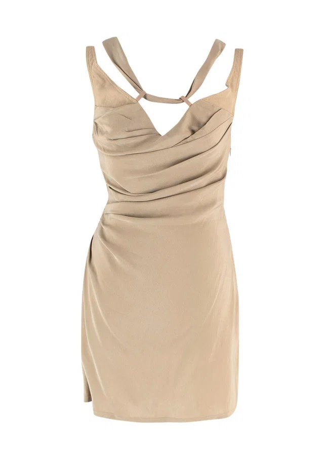 Jacquemus Khaki 'La Robe Soffio' Mini Dress in Green from HEWI