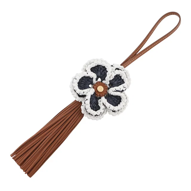Miu Miu Trick Bag Charm CognacBrown/White5TL550_2IG8_F031W Lambskin Raffia-style processed yarn in Lambskin from GALLERY RARE
