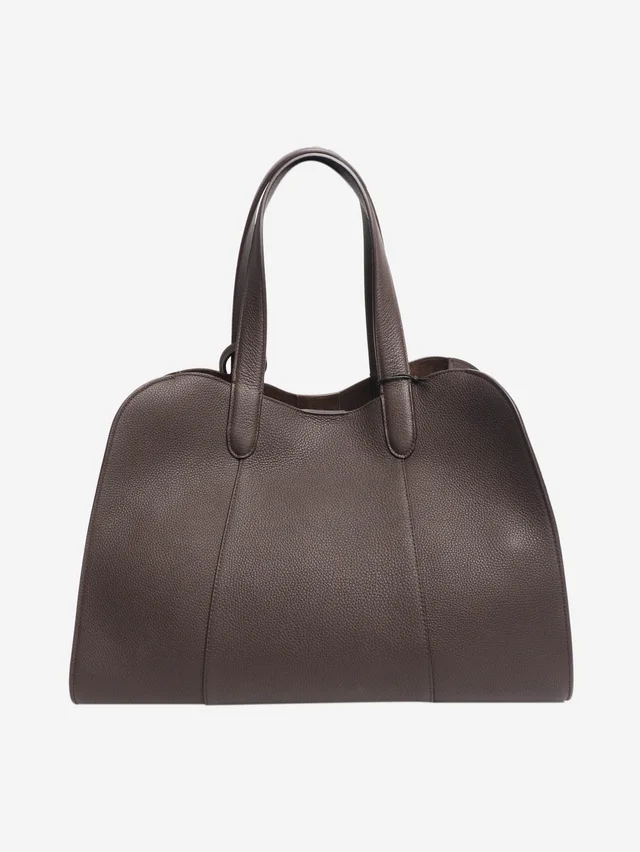 Giorgio Armani Brown pebbled leather large tote bag in Brown Leather from Sign of the Times, photo 2 of 2