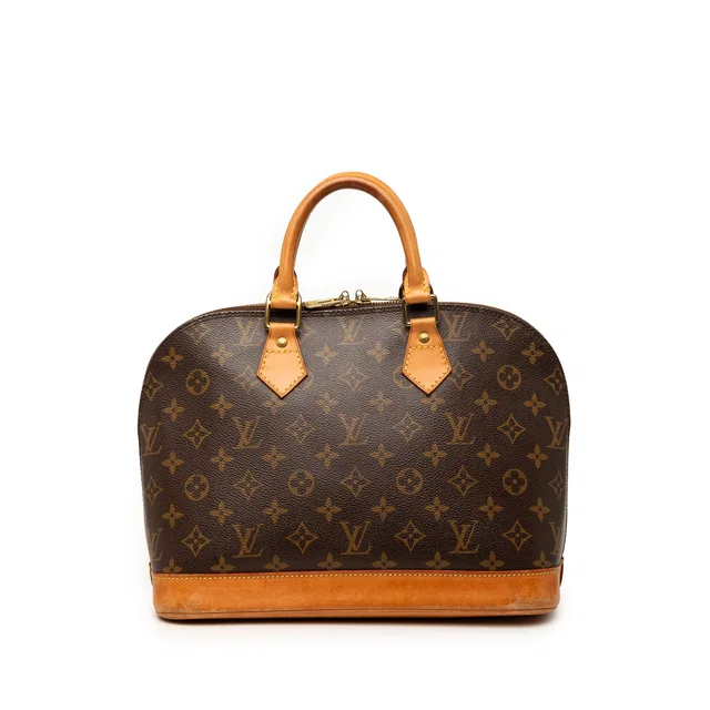 Brown Louis Vuitton Monogram Alma PM Handbag in Brown Coated canvas from Designer Revival