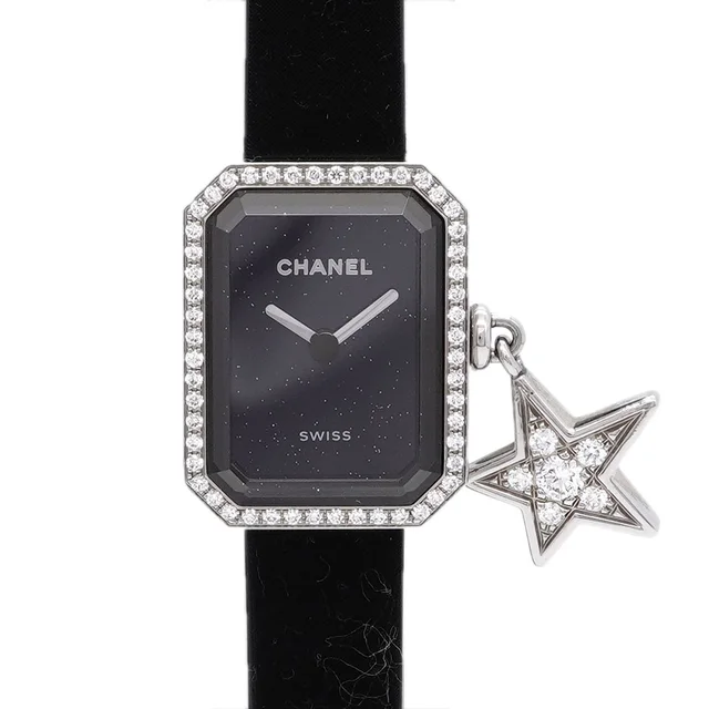 Chanel Premiere Lucky Star Black Dial Watch in Black Velvet from The Reluxe