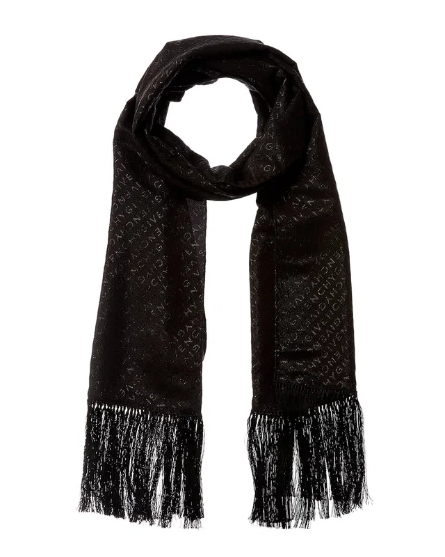 Givenchy Logo Evening Silk-Blend Scarf, image 1 of 1 from Gilt